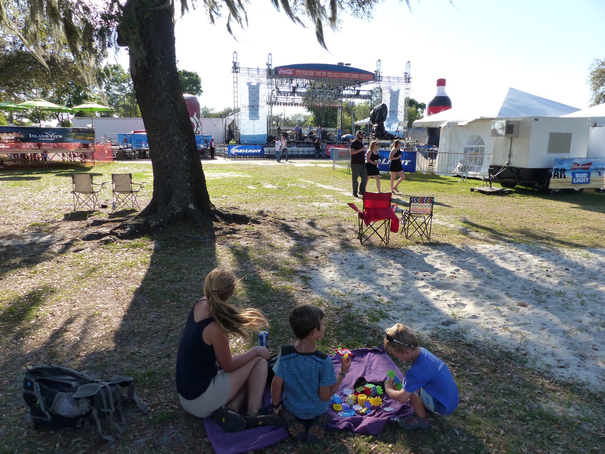 Crawfish festival and Jet Ski on the river in Biloxi, Mississippi